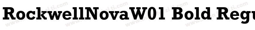 RockwellNovaW01 Bold Regular字体转换